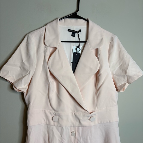 NWT Black Halo Ingrid Retro Button Front Swing Dress in Sweet Blush Pink Size 14 - Picture 5 of 10